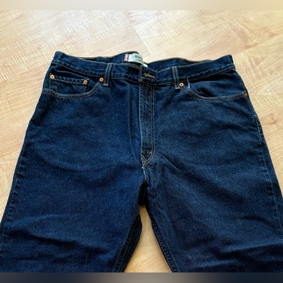 Levi’s 505 Regular Fit Dark Wash Jeans 40”x32” - Picture 2 of 5